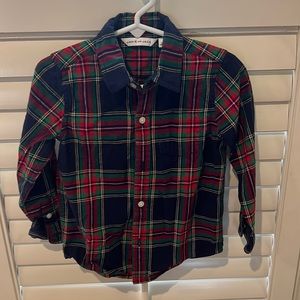 COPY - Janie and Jack. Plaid button down flannel shirt. Sz 3. EUC